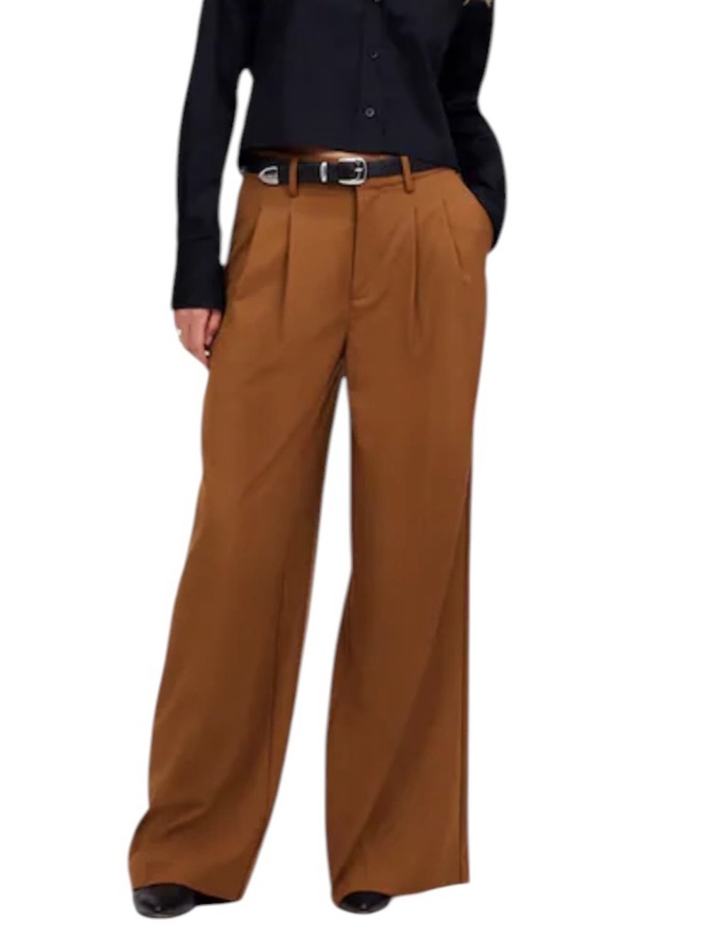 Madewell Wool Blend The Harlow Superwide-Leg Trouser Pant Camel Size 4 - Picture 14 of 14